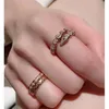 BUIGARI TOP quality ring luxury jewelry ladies diamonds 18K gold plated designer official reproductions highest counter quality 5A for woman rings exquisite gift