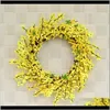 Festive Party Supplies Gardenartificielle Fleur Feuille Guirlande Mur Fenêtre Porte Suspendus Maison De Mariage Décoration Décoratif Fleurs Couronnes Goutte