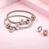BUY 1 Get a 1 GIFT Sterling Silver Charm jewelry Bracelet fit diy women Jewelry Sparkling CZ gift