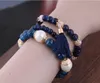 2022 Nieuwe Boheemse 3 stks / set Tassel Charm Hanger Kralen Armbanden voor Dames Gesimuleerde Pearl Sieraden Dames Armband Set Boho
