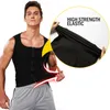 Heren Body Shaper Taille Trainer Sauna Vest Zweet Afslanken Polymeer Rits Tank Top Premium Heren Shapers Workout Shirt