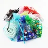 100pcs/lot Organza Bags with Drawstring for Rings Earrings Bag Wedding Baby Shower Birthday Christmas Gift Package