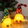 Julleksaker Ornaments Gnome Lights Swedish Santa Tomte Nordic Xmas Decoration Plush Doll Barnens gåvor Faceless Rudolph DHL