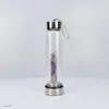 2021 Natürliche Quarz-Edelstein-Glas-Wasserflasche, direkt trinkender Kristallbecher, 8 Stile