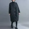 秋の冬の女性の長いジャケットの大きいサイズのキルティング暖かい女性軽量コートの特大パッカパーカーが詰まった210923