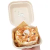 20/50PCS Engångsmiljövänlig Bento Box Meal Storage Prep Lunch Box Fruktsallad Hamburger Cake Packaging Box Writable