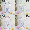 Newest Easter Bunny Bucket Festive Cartoon Rabbit Ear Basket Lunch Tote Bag Animal Face Pattern Kids Festival Gift