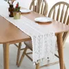 white table runners cotton