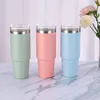 NEW30oz Double Wall Stainless Steel Vacuum Flask Portable Car Insulated Tumbler With Lid Straw Outdoor Thermos Cup Tour Coffee Mugs ZZA7778