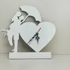 Sublimacja Pusty zegar ścienny Walentynki DIY Spersonalizowany Dom Dekoracyjny Zegary ścienne CCA10215