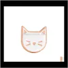 Broches Bijoux Dessin animé Mignon Chat Animal Émail Broche Badge Décoratif Bijoux Style Broches Pour Femmes Cadeau T353 Drop Livraison 2021 Vbpcv