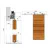 2022 new Modern Stainless Steel Sliding Barn Door Hardware Track Kit Top Mount Anti-Rust Slide Smoothly Quietly