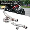 Motorcycle Exhaust System Middle Pipe Link Connect For Benelli BN302 TNT300 2014 2021 Stainless Steel