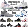 Jumpman 5 Concord 6 UNC Män Basketskor 5s Raging Bull Bluebird Påsk Racer Blå 6s Elektrisk Grön Midnatt Navy Bordeaux Red Oreo Bordeaux Mens Sport Sneakers