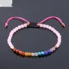 7 bracelets de chakra bruits pour femmes cristaux de 4 mm et pierres de guérison Bracelet perlé de la méditation bijoux de yoga - protection, énergie