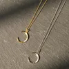 Chokers Classic Design Temperament Metal Moon Pendant Necklace For Woman Girls Female Top Quality Party Daily Jewelry CN055