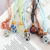 Chaines Crystals Pendants Stone Holder Collier Cordon à main Corde tissée à la main pour faire des bijoux Personnalité créative Natural Agate Net F3B59511435