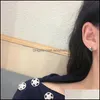 Stud Earrings sieraden S1112 Fashion S925 Sier Naald vlinder RhineStone Cute Drop Delivery 2021 Codwn