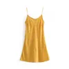 Sommermode Frauen Blumendruck Spaghettibügel Kleid Sexy weibliche trägerlose rückenfreie Kleider Casual Vestidos für Mädchen Outfit 210520