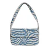 Boodschappentassen zebra patroon schattige kleine PU lederen schouder baguette voor vrouwen zomer eenvoudige handtassen en portemonnees vrouwelijke bolsos 220303