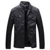 Brand New Hommes Hiver Cuir Mode Épais Chaud Polaire Doublé Mens Casual Bomber Vestes Mâle PU Veste En Cuir Manteau 115wy X0710