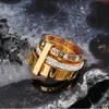 2021 High -end modering voor tieners dames hergebruikt luxe sieraden roestvrijstalen diamant twee kleuren nummer meerdere combinati1775