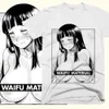 Algodão vintage Waifu material t-shirt homens anime tshirt para macho colarinho redondo mais tamanho homme camiseta 210604