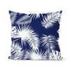 Coussin décoratif oreiller bleu marine housse de coussin 45 45 cm polyester géométrique oreillers décoratifs décoration de la maison jeter taie d'oreiller266f