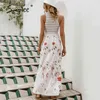 Blumendruck-Streifen-Sommerkleid für Frauen, böhmische Mode, elegante Midi-Kleider, lässige Frühlingsnähte, Damen 210414