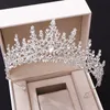 Luxe Rhinestone Beaded Headpieces Bruids Crown en Tiaras Mode Kristallen Goud Groen Blauw Bruiloft Accessoires Brithday Party Head Decorations