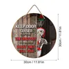Christmas Ornaments Sign Home Decor Round Wood Dog Print Hanging Pendant Xmas Welcome for Front Door Navidad Gifts