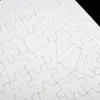 2021 A4-sublimering Blank pussel 120pcs DIY CRAFT Värme Pressöverföring Hantverk Jigsaw Puzzle White