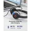 MPOW HC5 Bluetooth 5.0 Kulaklık Kablosuz Kablolu 2 in 1 Kulaklık Kulaklık CVC 8.0 Çağrı Merkezi Sürücü Ofisi için Gürültü MIC