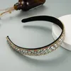 Barokowe Luksusowe Hairbands Crystal Błyszczące opaski na głowę Luksusowe Hairbands Rhinestone Hair Hoop Scrunchies Full Beaded Head Hoop