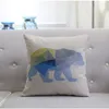 Wholesale 16"x16" Square Blank Pillow Case Home Sofa Rustic Flax Linen Cushion Covers for Sublimation Holidays Decor