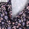 Mulheres Vintage Roxo Floral Print Shell Camisa Vestido Escritório Senhora V Pescoço Bow amarrado Sashes Casual Mini Vestidos DS4813 210416