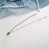 Nytt halsband choker halsband smycken haze blå planet hängande halsband kort clavicle chain halsband kvinnlig