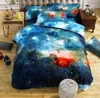 Beddengoed Sets Universe Outer Space Themed Lakens 3D Galaxy BS04 Dekbedovertrek Platte Lading Single Double Size kleding 210615