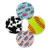 Party Favor 18style baseball softball design Neoprene Car Coasters Cup Holder Coaster para canecas Mat Contraste Home Decor Acessórios FHL282-ZWL705