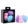 3pcs/pcs Foundation Makeup Puff Sponge Blending Gourd Oblique Cut Beauty Egg Set With Retail Box Packing