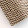 Casual Single Breasted Blazer Women Fashion Houndstooth Plaid Long Sleeve Suit Notched Collar Office Ladies Tweed Jacket Coats 210515