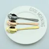 newStainless Spoons Silverware Spoon Sugar Steel For Colors Coffee Tea Cutlery Kitchen Tools EWD6285