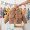 Children Thickened Lamb Velvet Coat Baby Autumn Winter Fsahion Clothing For Girls Boys Cartoon Casual Jacket Infant Kids Outwear 211023