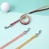 Dog Collar Leashes Pet Sele och Leash Set, No Pull Justerbara mjuka bröstband med 4ft träning lätt att styra lämplig för husdjur