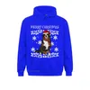 Mäns Hoodies Sweatshirts Merry Christmas Ornament Bernese Mountain Dog Xmas Santa Hooded Pullover Fashion Camisa Kvinnor Skräddarsydda Hoods