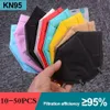 12 Farben KN95 Maske Fabrik 95% Filter Bunte Einweg-Aktivkohle-Atmungsatmung 5-Layer-Designer-Gesichtsmasken Einzelpaket Pro232