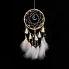 Decorative Objects Figurines LED Lamp Flying Wind Chimes Lighting Dream Catcher Handmade Gifts Dreamcatcher Feather Pendant Roma2354475