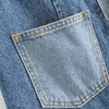 Gonna di jeans patchwork Donna Vita alta Vintage Long Midi s Back Split Streetwear Casual Cowboy Jupe Femme 210515