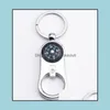 Openers Kitchen Tools Kitchen, Dining & Bar Home Garden Alloy Nautical Helm Compass Key Ring Bottle Opener Fashion Aessories Chains Charms K