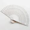 Fan Flower Fragrant Wood Wedding Favors Gifts Lace Hand Fans Folding Chinese Waaier Fan Eventail A Main Vintage Cherry Blossom Y1123